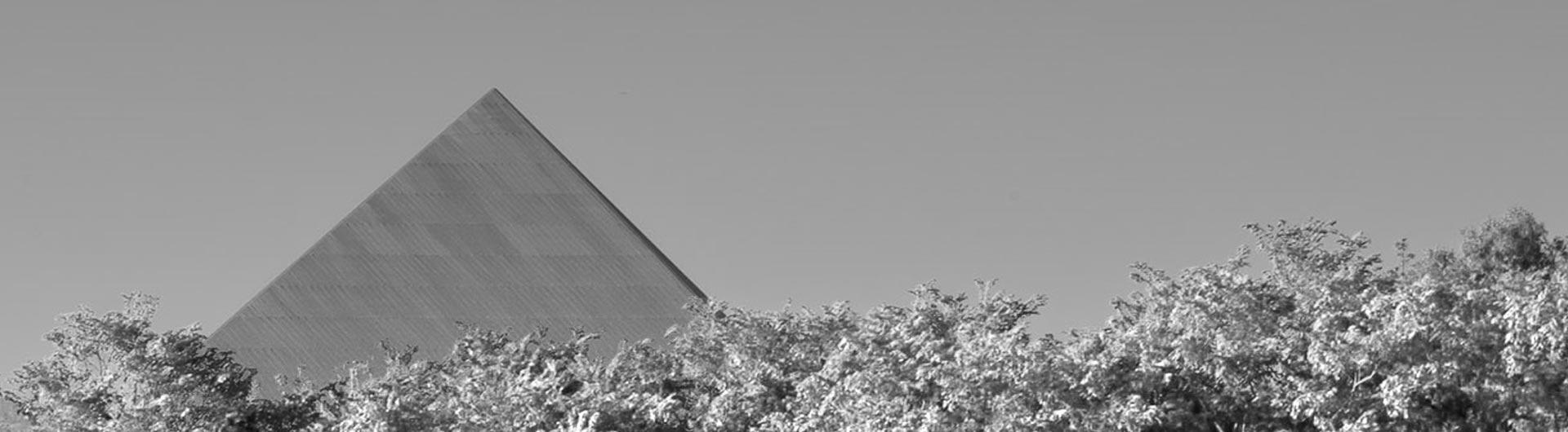 Black and white photo Pyramid